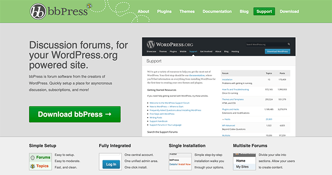 bbPress a highly regarded WordPress forum plugin