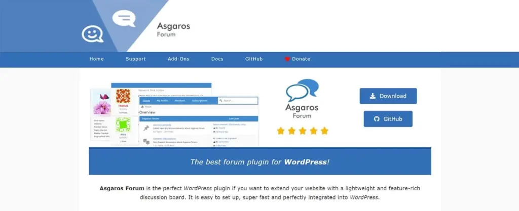 Asgaros Free WP Forum Plugin