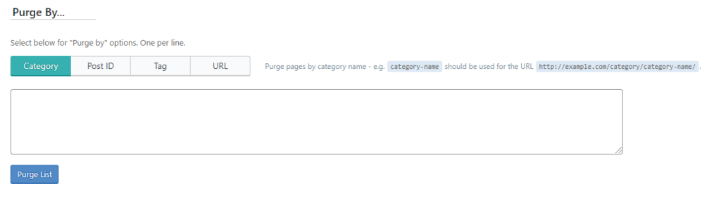 Purge All if you want to remove all cached files